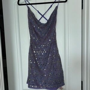Sequin Purple Dress